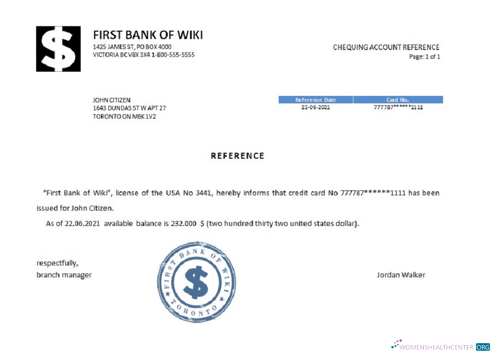 Download USA First Bank of Wiki reference Photoshop template